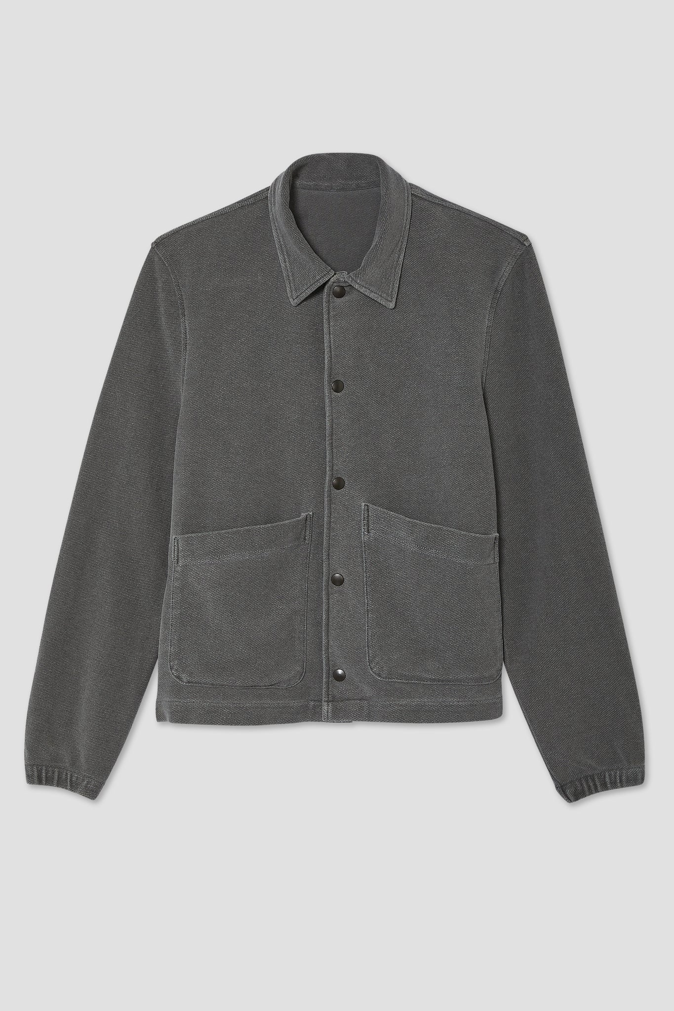 American Twill Back Terry Snap Front Jacket